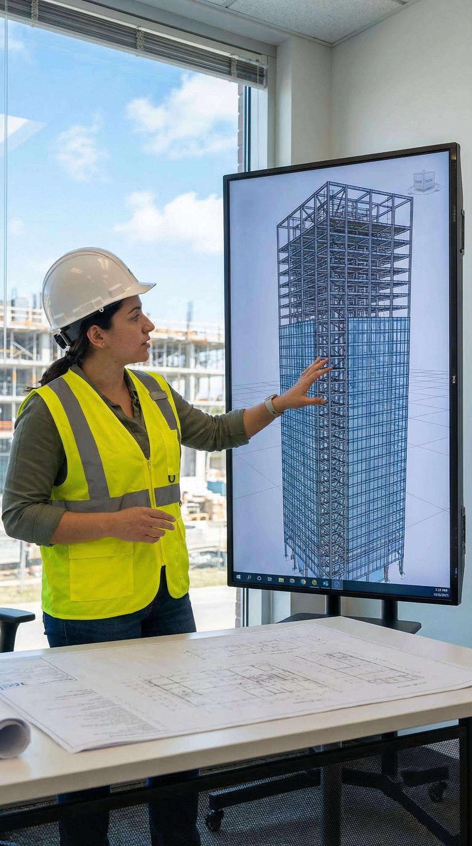 Estructura metálica de proyecto gestionado con metodología BIM